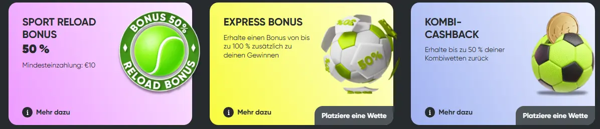 Einzahlungsbonus – prozentualer Bonus auf die Aufladung des Spielerkontos