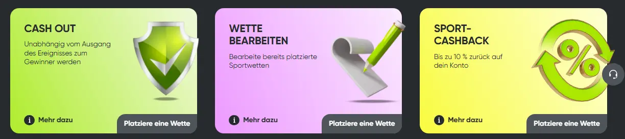 Casino Cashback – teilweise Rückerstattung von Verlusten gemäss Bedingungen